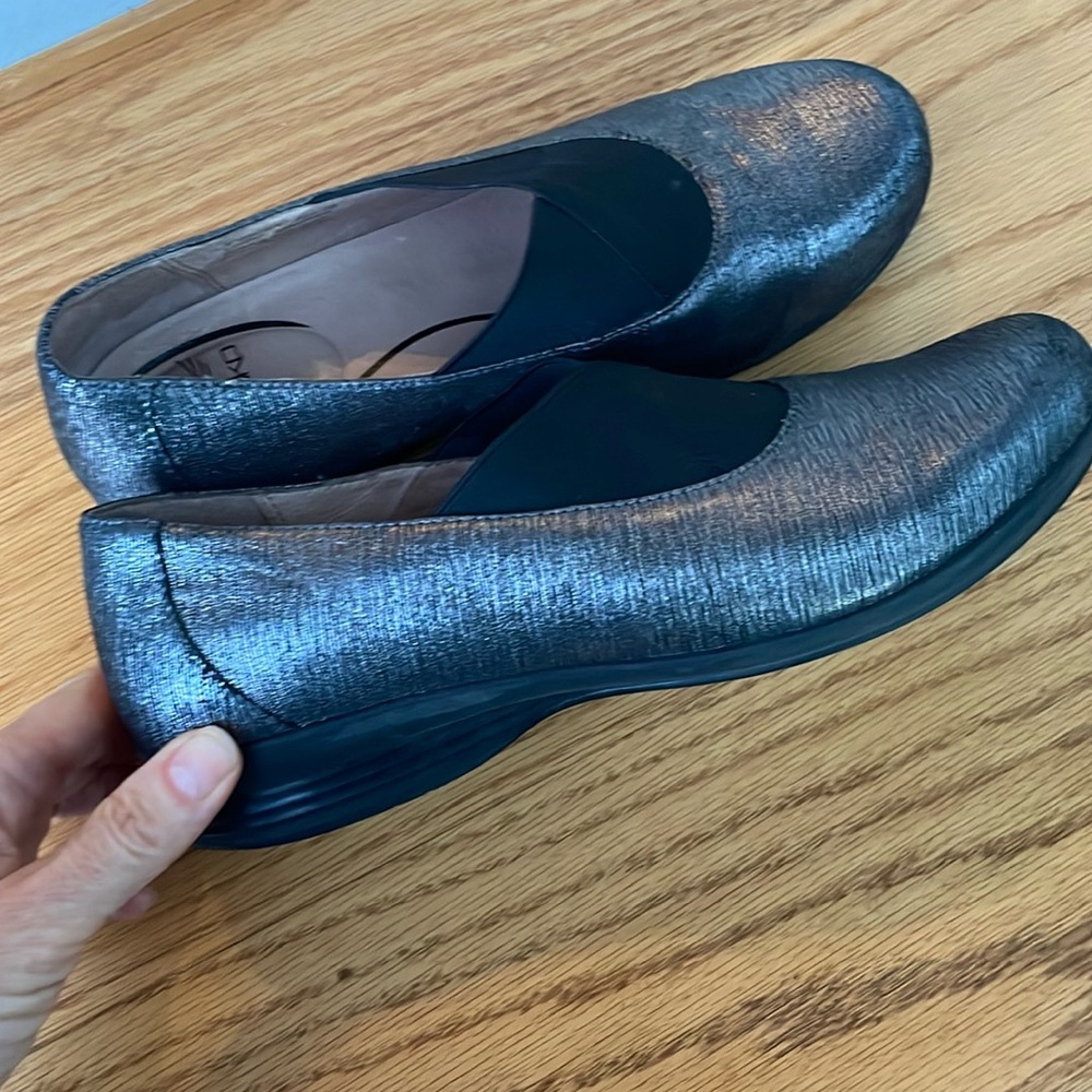 Dansko Ann Metallic‎ Leather Slip On Shoes Size 39 8.5-9